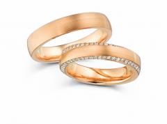 585 Apricotgold, seidenmatt,  Fischer Oro de albaricoque - Los anillos de boda